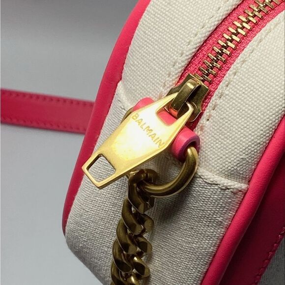 Balmain B-Army 18 Canvas Logo Camera Bag - Picture 12 of 14